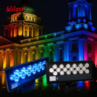 Projecteur mural LED RGBW 72W à économie d'énergie pour éclairage extérieur paysager, contrôleur DMX synchronisé maître-esclave pour places commerciales