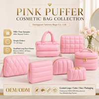 Pochette cosmétique rose moelleuse, trousse de toilette de voyage, organiseur de maquillage, logo personnalisé, vente en gros, fabricant OEM
