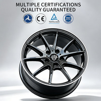 Jantes Flowtone, jantes forgées Flow Formed, 5x112, 5x114.3, 5x100, 4x100 PCD, 16, 17 pouces, noires, multi-branches, pour Audi, Toyota, Kia
