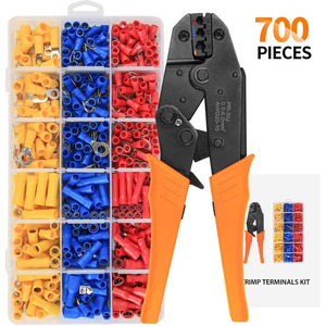 Insulated <b>Wire</b> <b>Electrical</b> Connectors - Butt, Ring, Spade, Quick Disconnect - Crimp Terminals Connectors Assortment Kit - Product Image 3