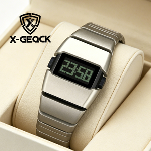 Orologio da Uomo Retrò alla Moda con Design Quadrato, Impermeabile, Display Digitale, Orologio Elettronico da Uomo - Product Image 1