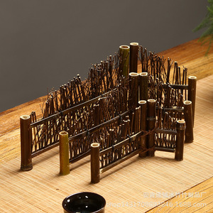 Pantalla de bambú para decoración de paisajes en miniatura, adorno natural hecho a mano para el hogar, ornamento de bonsái, accesorio de fotografía - Product Image 4