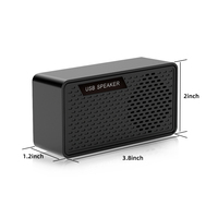 Altavoces USB Mini Profesionales para Computadora de Escritorio, Alta Calidad de Sonido, Plástico, Micrófono Integrado