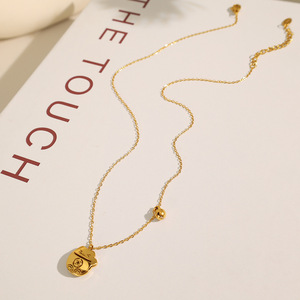 สร้อยคอจี้รูปแมวการ์ตูน ทอง โลหะผสมสังกะสี ของขวัญเครื่องประดับธีมแมว - Product Image 3