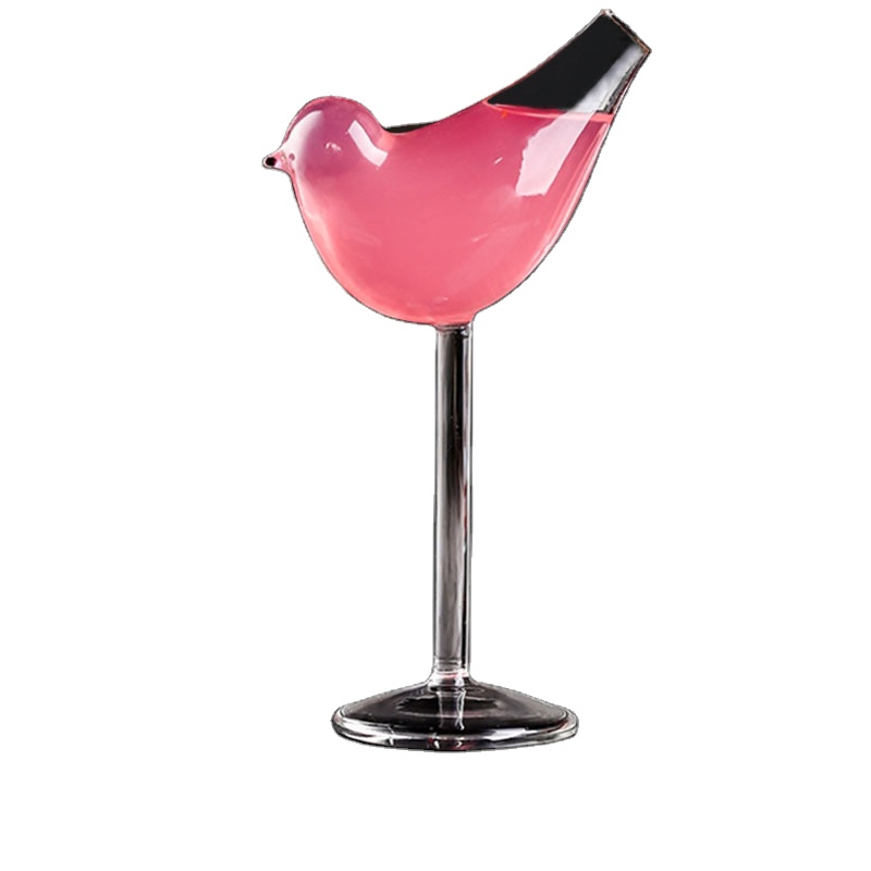 Креативный прозрачный бокал Hign Stem в форме птицы, бокал из боросиликатного стекла для коктейлей, красного вина, шампанского, бокал для отеля, бара