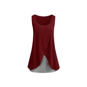 Hauts d'allaitement pour femmes enceintes – Gilet sans manches cousu, confortable, vêtements de maternité - Product Image 3
