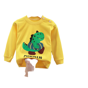 Ensemble de vêtements décontractés pour enfants à motif floral, nouvelle collection automne, pyjamas en coton pour garçons, vêtements de maison pour bébés filles, vente en gros - Product Image 1
