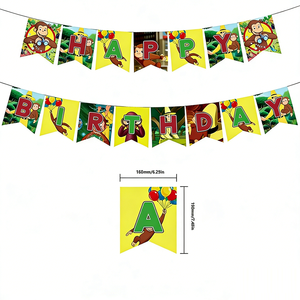 Set de Decoraciones para Fiesta de Cumpleaños de George, Incluye Pancarta, Adorno para Pastel, Globos, Guirnaldas y Espirales Colgantes para Niños y Niñas - Product Image 6