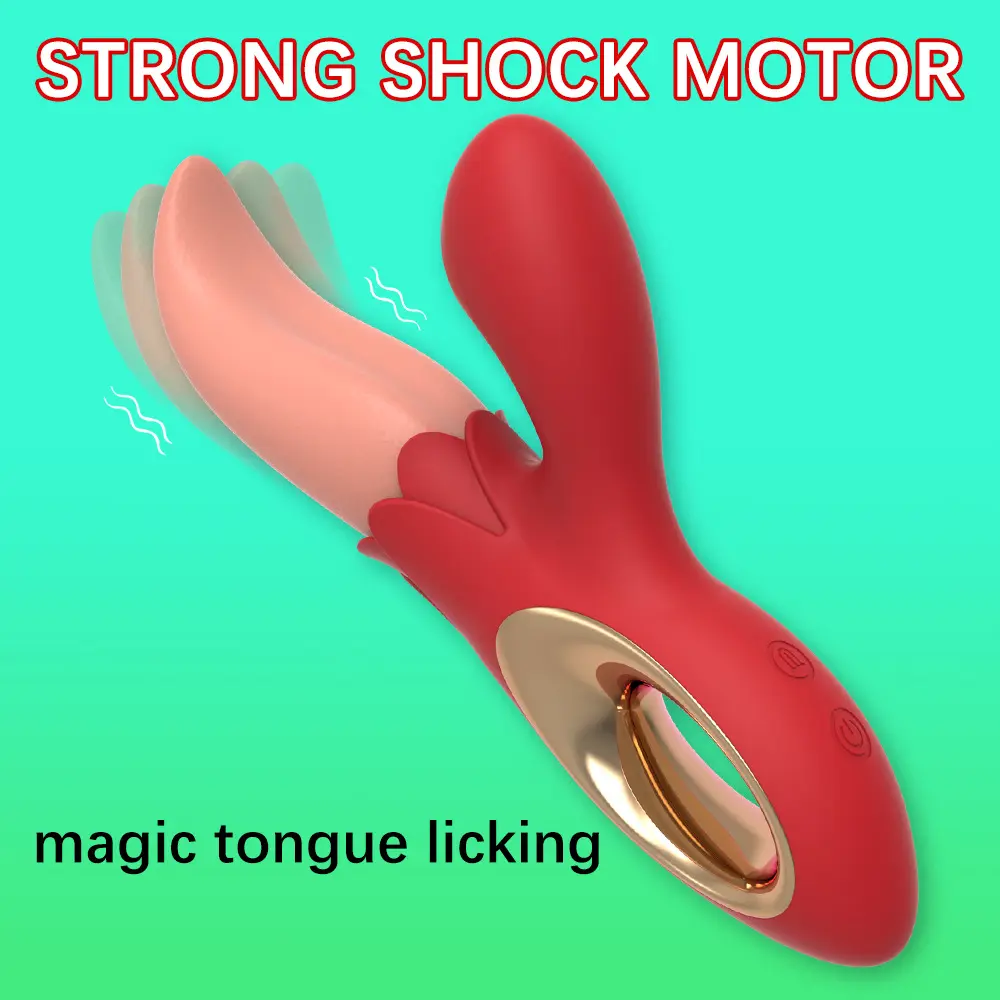 Tongue swing frequency conversion G-spot vibrator egg jumping female AV tongue licking and tapping massage masturbator