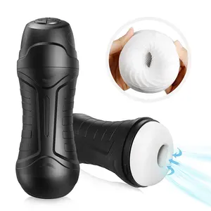 Automatische Mannelijke Masturbatie Cup Met 3 Krachtige Vacuüm Zuiging & Vibratie, Draagbare Elektrische Penis Zuigende Mannelijke Masturbator