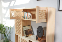 Tourne-disque moderne du milieu du siècle Table console avec rangement