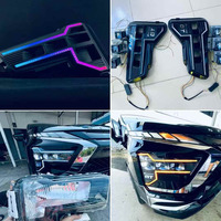 Kit de modernisation des feux de jour à LED Mitsubishi Xpander avec lentille et support de montage, anneau WRGB, commutation de feux de jour WRGB, vente en gros