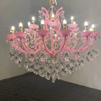 Lustre suspendu de luxe à 24 lumières en cristal K9, style Marie-Thérèse, lampes décoratives en verre pour chambre à coucher et hall d'hôtel