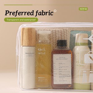 3 pièces en PVC transparent imperméable pour trousses de toilette Pochette transparente à motif de lettres pour l'extérieur, usage quotidien, cadeaux promotionnels - Product Image 3