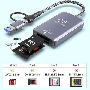 เครื่องอ่านการ์ด CFexpress ประเภท A USB 3.2 Gen2 10Gbps อลูมิเนียมอัลลอยด์เครื่องอ่านการ์ดหน่วยความจำ CFE สำหรับกล้อง - Product Image 5