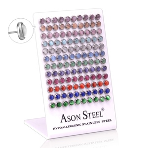 Juego de pendientes chapados en oro con circonitas, accesorios de joyería - Product Image 4