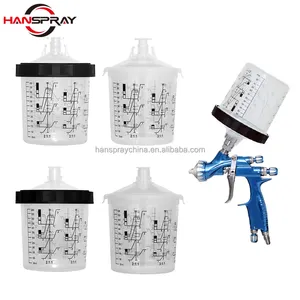 Free Sample Mixing Cups Painting The Latest Version Of 2023 Spray Gun 600ml Pp Cup Paint Spray Cans For Cars