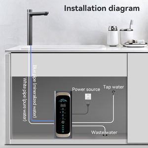 Nhà máy OEM 1000g offline Alkaline RO Máy lọc nước mà không có bể nước thông minh Bộ Lọc Nước Dispenser - Product Image 5