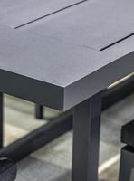 Ensemble de salle à manger moderne tout temps avec le même motif en aluminium Ensemble de mobilier d'extérieur pour canapé de jardin et chaise de piscine