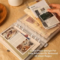 Album de collection de photos à 6 anneaux en PVC couleur personnalisée, classeur à feuilles mobiles transparent pour cartes