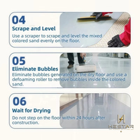 Peinture époxy auto-nivelante écologique effet marbre antidérapante résistante à l'usure pour sols en ciment Revêtement de sol en sable coloré RoHS