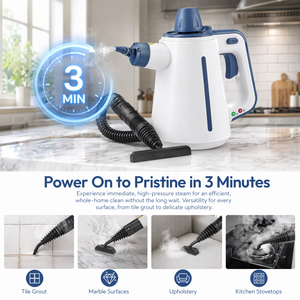 <span class=keywords><strong>Nettoyeur</strong></span> <span class=keywords><strong>Vapeur</strong></span> Portable 1050W Haute Efficacité pour Cuisine, Salle de Bain, <span class=keywords><strong>Carrelage</strong></span> et Intérieur de Voiture - Product Image 5