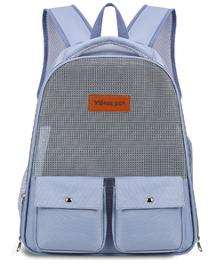 Pet Oxford Breathable <b>Cat</b> <b>Backpack</b> Carrier Solid Purple Mesh Ventilation Zipper Closure Pet Carrier - Product Image 2