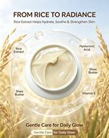 Crème de riz coréenne avec extrait de riz, céramide, hydrate, répare, apaise, crème éclaircissante légère à l'eau de riz fermentée