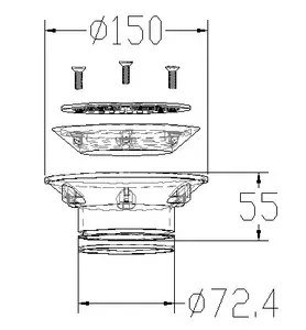 Vendita calda vendita diretta bagno balcone pulire ottone rotondo Anti odore doccia scarico a pavimento