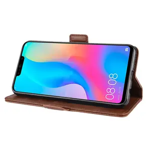 Yan manyetik toka çılgın ev desen cüzdan deri telefon kılıfı için Huawei Nova 3i/P akıllı + 2018