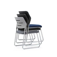 Chaise de bureau moderne en maille avec siège en tissu à dossier en plastique design empilable pour la formation, la conférence et l'église.