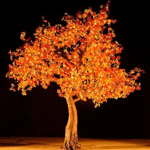 Outdoor waterproof Garden 3m holiday lighting decorative christmas led artificial red maple tree