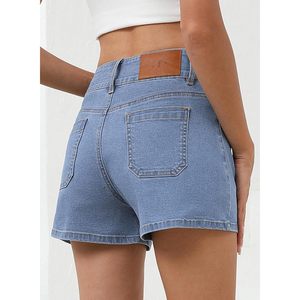 Shorts en jean taille haute pour femme 2025 – Extensibles, effet ventre plat, coupe skinny, style vintage, boutonnés, sexy, pour l'été - Product Image 6