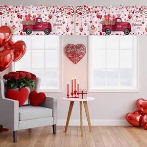<span class=keywords><strong>Tende</strong></span> <span class=keywords><strong>per</strong></span> Finestre di San Valentino con Cuori Rossi, Rami d'Amore e Uccelli, Decorazioni <span class=keywords><strong>per</strong></span> Finestre di Camion, Cucina e <span class=keywords><strong>Camera</strong></span> <span class=keywords><strong>da</strong></span> <span class=keywords><strong>Letto</strong></span>, Personalizzabili - Product Image 3