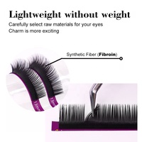 Cils en soie 11 mm courbure D, kit d'extension de cils DIY en gros, faux cils individuels classiques volume russe