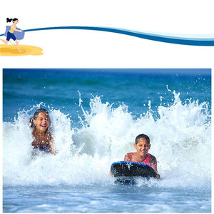 Inflatable Bodyboard For Kids Blue TPU Swim Board Floating Surfing Float Water Toy 8-13 Years Breezy Calm Waters - Product Image 3