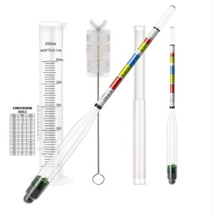 alcohol hydrometer with plastic test jar and brush