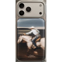 Coque de téléphone antichoc rétro western cowboy à cheval pour iPhone 17 16 15 14 13 Pro Max avec bordure électroplaquée