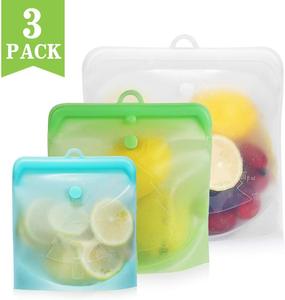 kitchen reusable storage silicone food storage bag