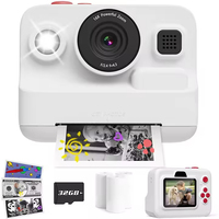 Kamera Instan 180Flip Cetak Langsung Hadiah Natal Ulang Tahun Printer Mini Portabel Cetak Termal Foto Instan Kamera Digital