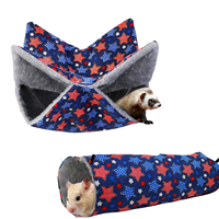 Nouvel ensemble de hamac de luxe en velours pour furets et rats, lit cachette pour cochon d'Inde, jouets doux pour hamsters, tunnels et tubes suspendus pour cage, accessoires pour animaux de compagnie