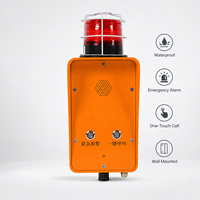 Dispositif d'alarme SOS à bouton métallique orange avec balise d'avertissement et haut-parleur puissant pour tunnel d'usine, téléphone d'urgence étanche