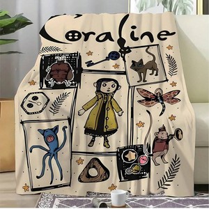 Cartoon <b>Animal</b> Patchwork Gift Flannel <b>Blanket</b> Throw <b>Blanket</b> Nap <b>Blanket</b> Fade Resistant Lightweight for Winter Warmth - Product Image 2