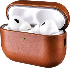 Étui pour écouteurs en cuir ciré à la main pour <span class=keywords><strong>AirPods</strong></span> 1/2/3/4 - Housse de protection antichoc de qualité supérieure - Vente en gros, personnalisation OEM - Product Image 1