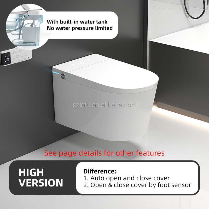 versión alta (tanque de agua incorporado)