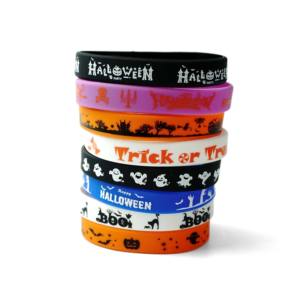 Custom Printed Silicone Wristband Orange with Yellow Logo for Events Party Promotions - Product Image 4
