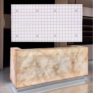 Panel LED <span class=keywords><strong>Metalux</strong></span> Onyx ultrafino moderno, hoja de tiras flexibles retroiluminadas de tamaño personalizado para iluminación de piedra bajo encimera de oficina - Product Image 4