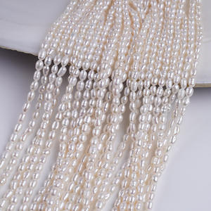 Cuentas de Pipa Barrocas Blancas y Rosas de Agua Dulce Naturales Hechas a Mano al por Mayor, 20-32 mm, Irregulares con Orificios Apilados - Product Image 4