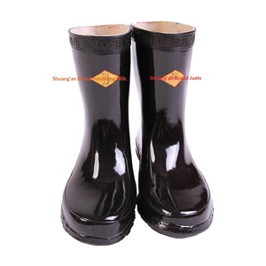 Bottes d'électricien isolées en caoutchouc résistant aux chocs électriques 25KV, noires, antidérapantes, résistantes à l'usure, pour la réparation électrique - Product Image 5