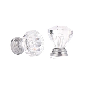 1Pcs New <strong>Diamond</strong> Shape Design Crystal Glass <strong>Knobs</strong> Cupboard Drawer Pull Kitchen <strong>Cabinet</strong> Door Wardrobe Handles Hardware Furniture - Product Image 1